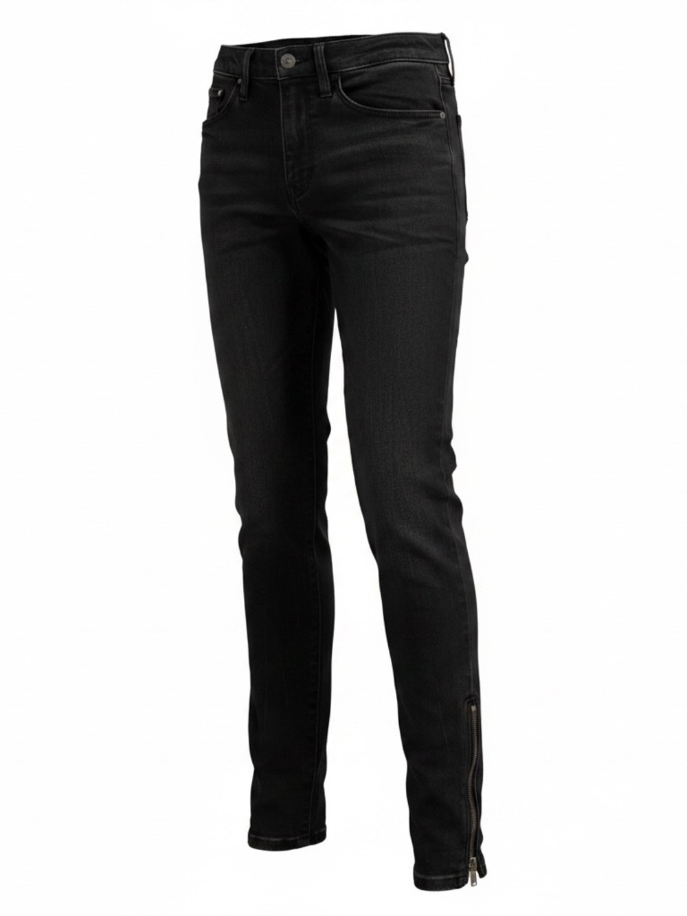 Athleta Black Skinny‎ Zip-Hem Jeans